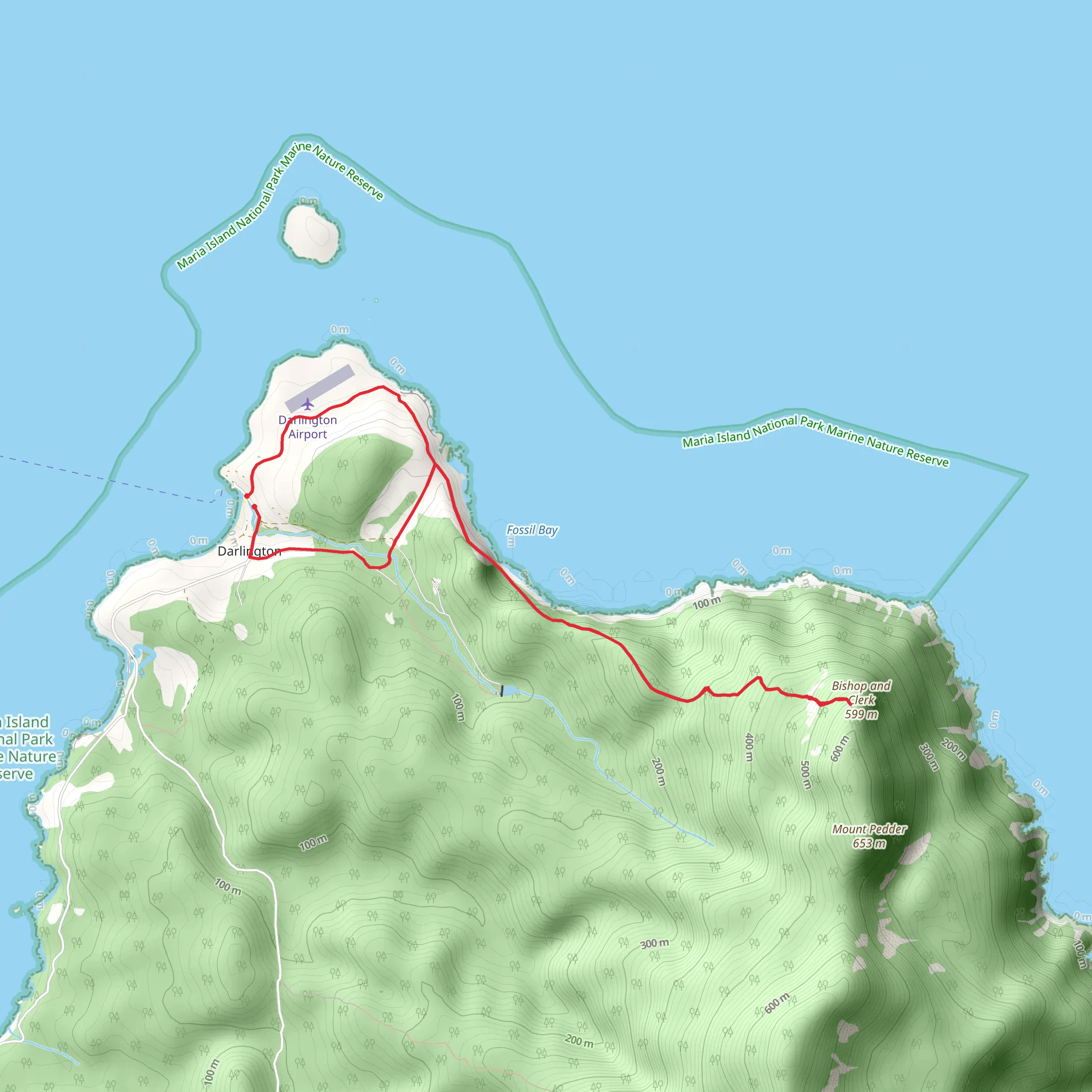 Bishop and Clerk Track mobile static map