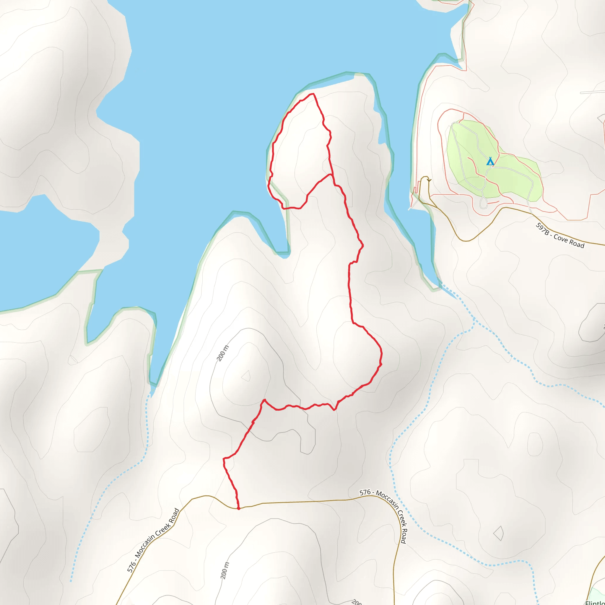 Big Rock Loop via Tony Trail mobile static map