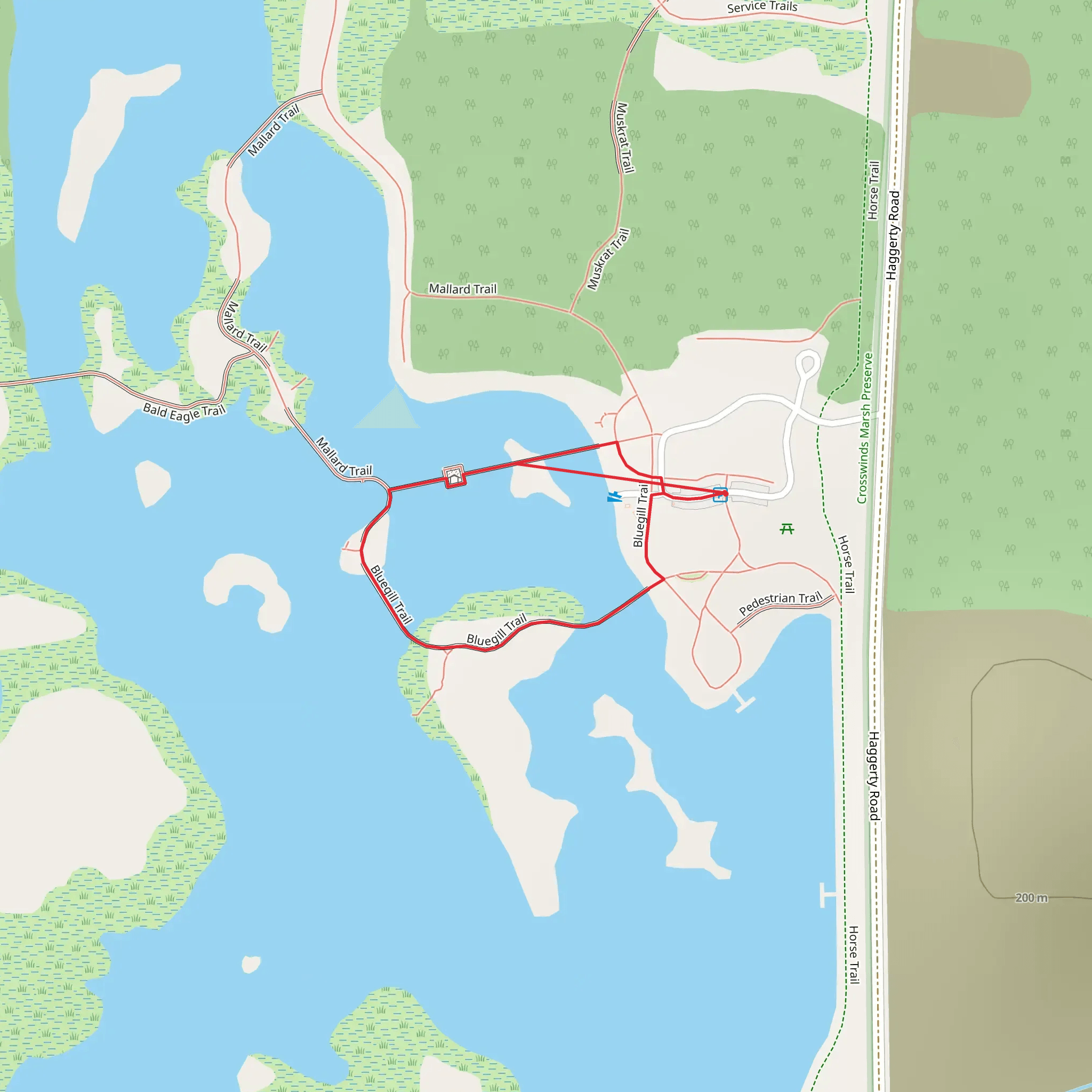 Bluegill Loop Trail mobile static map