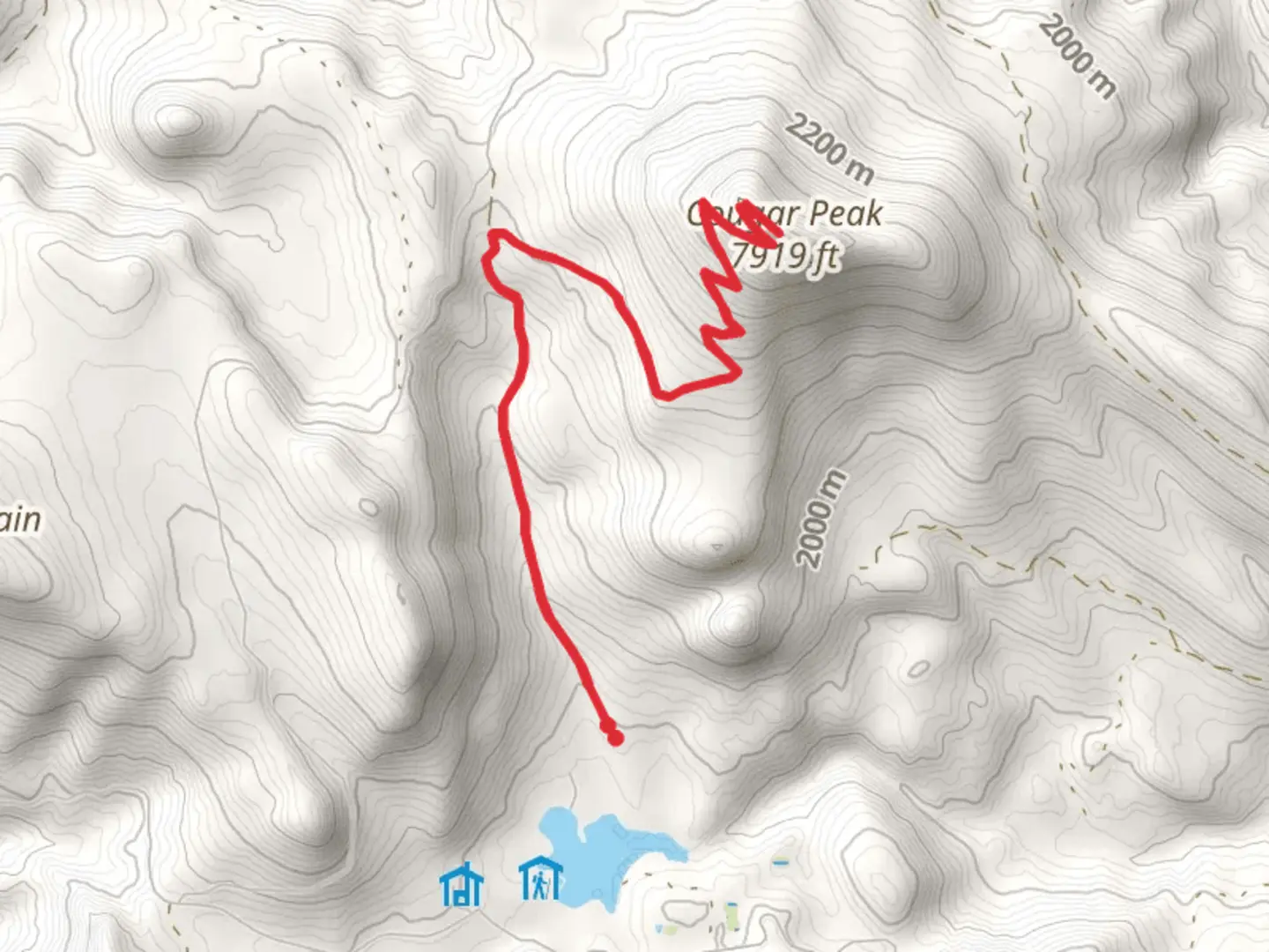 An image depicting the trail Cougar Peak Trail and its surrounding area.