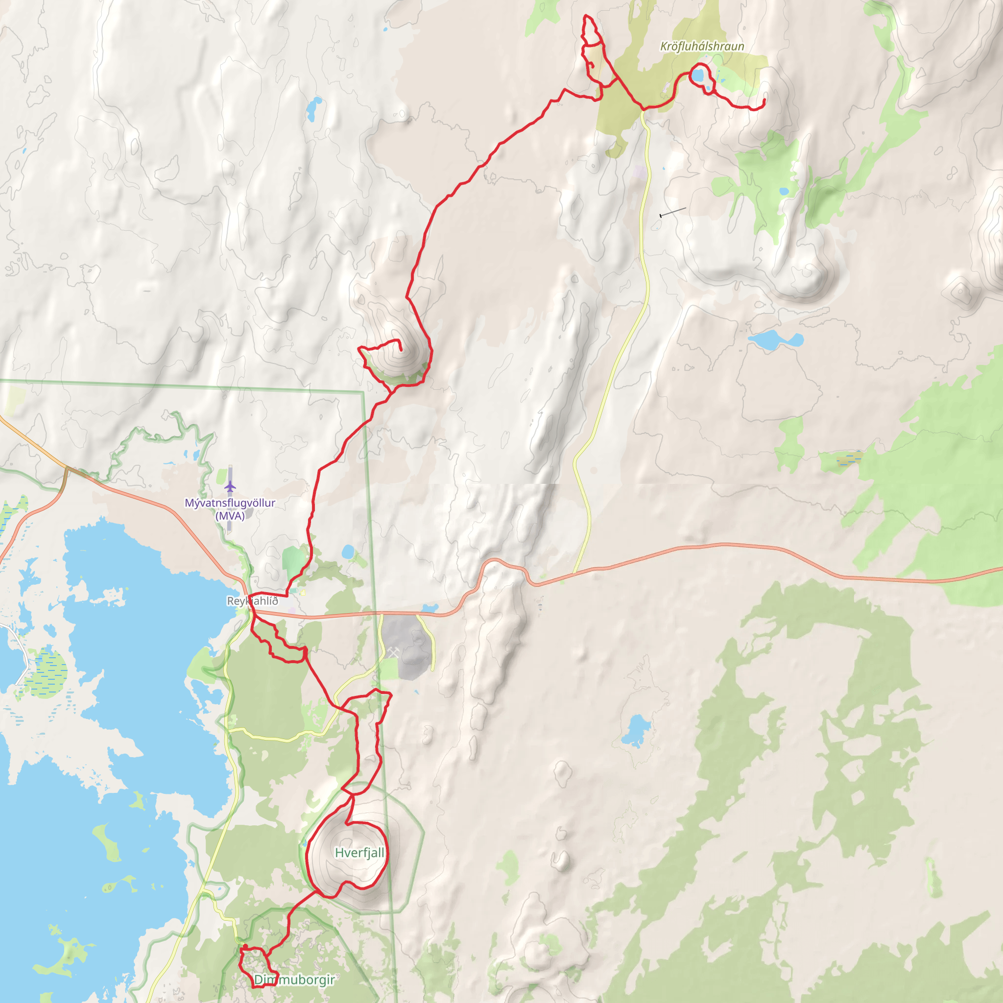 The Myvatn Trail mobile static map