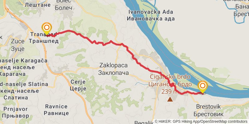 Sultans Trail stage 50 Map