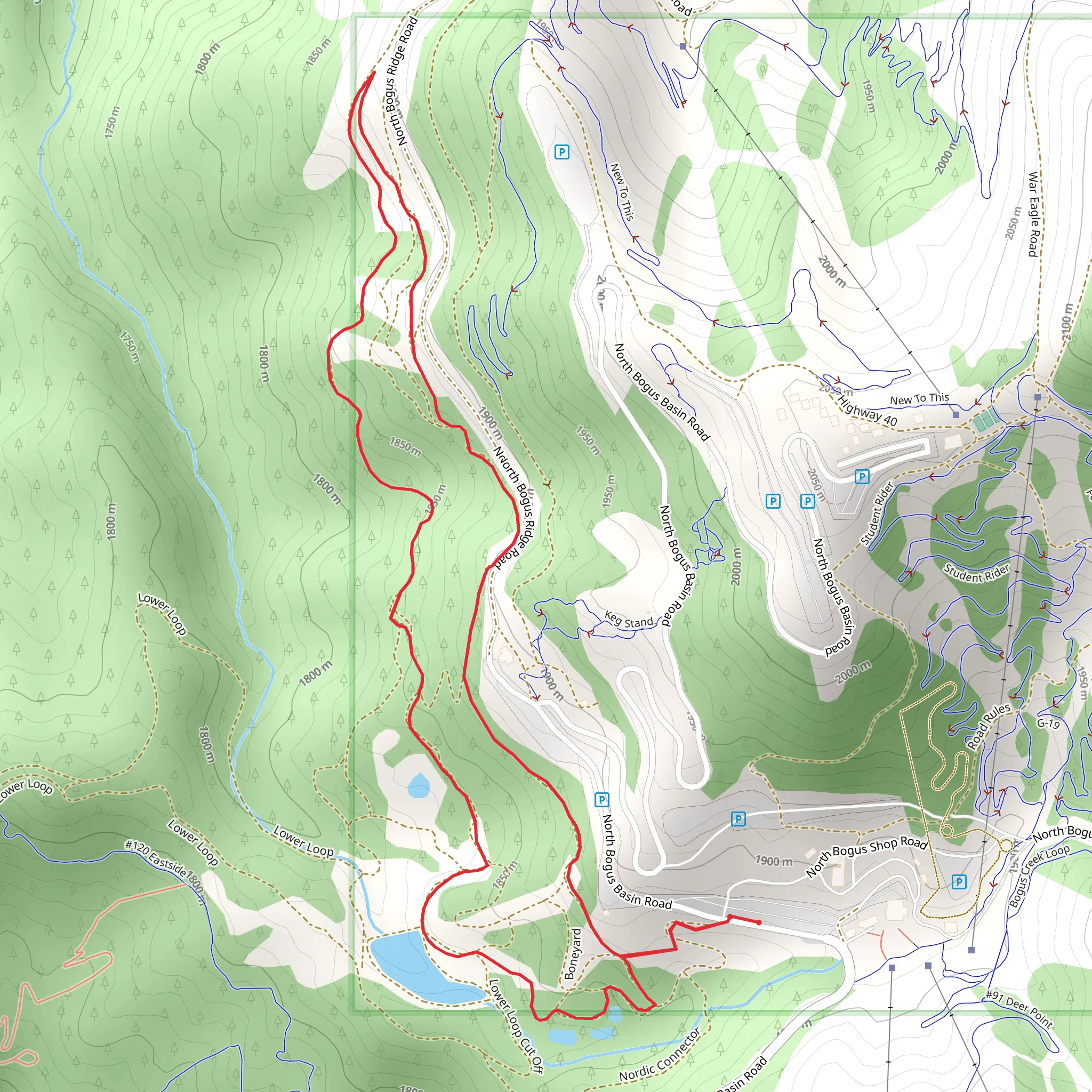Bogus Creek Loop mobile static map