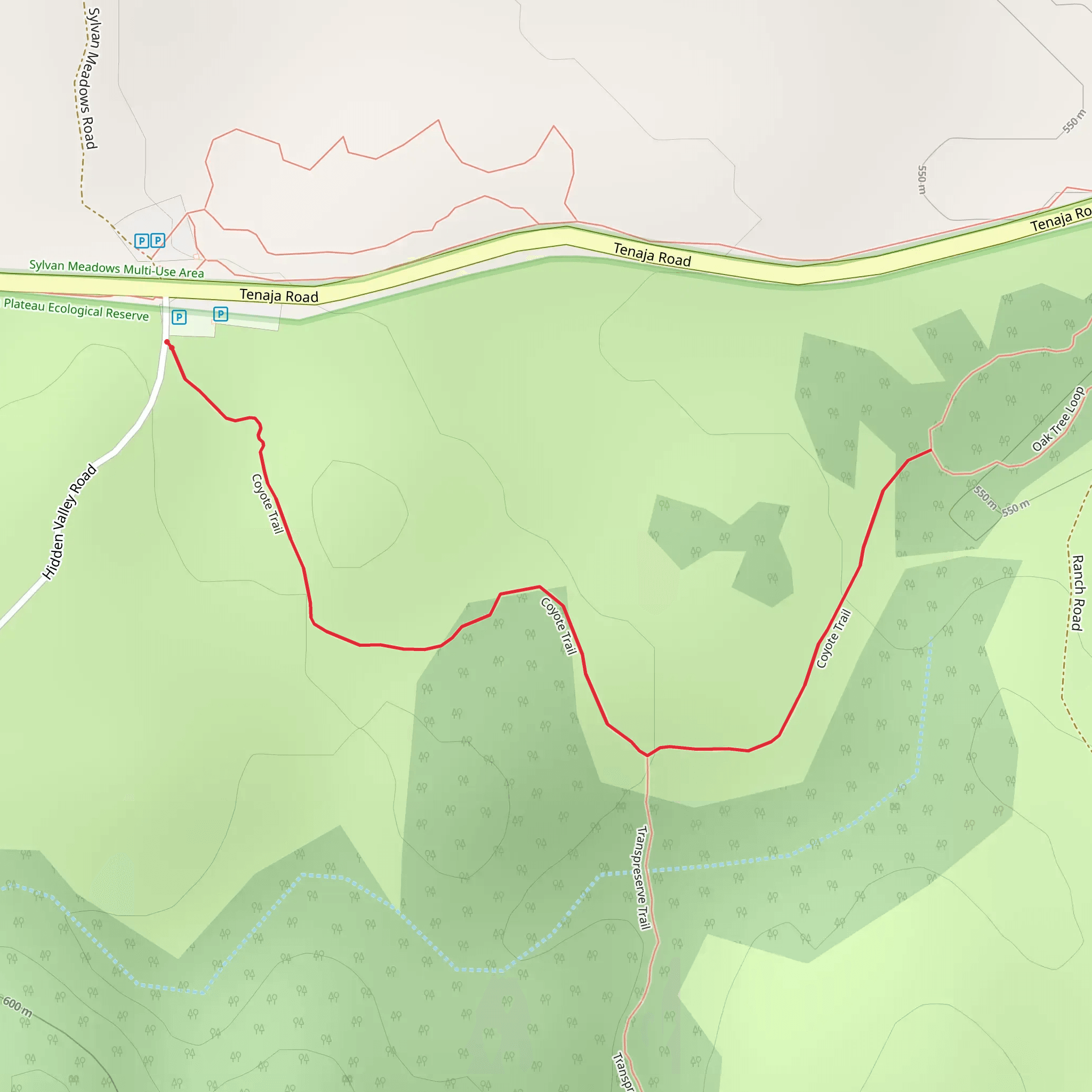 Coyote Trail mobile static map