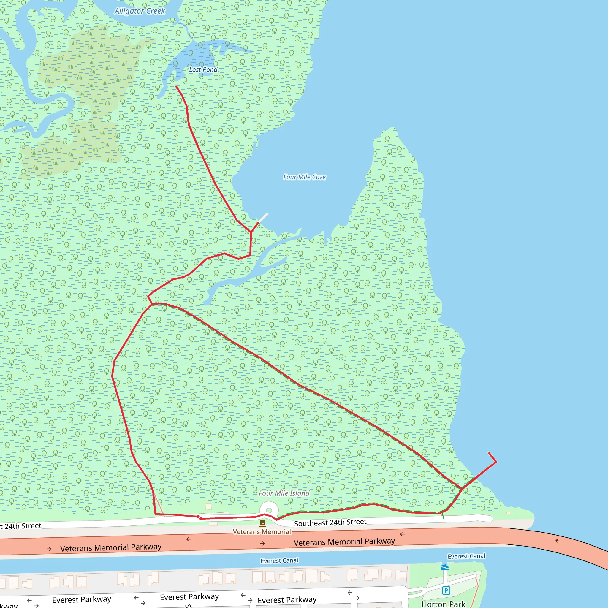 Four Mile Cove and Lost Pond mobile static map