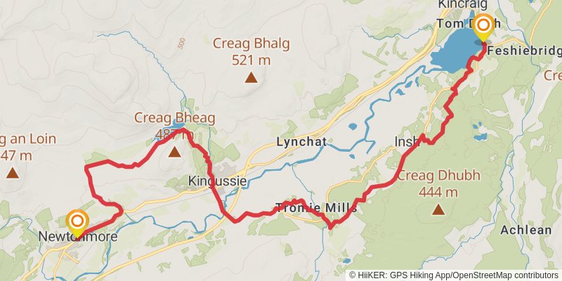 East Highland Way stage 6 Map