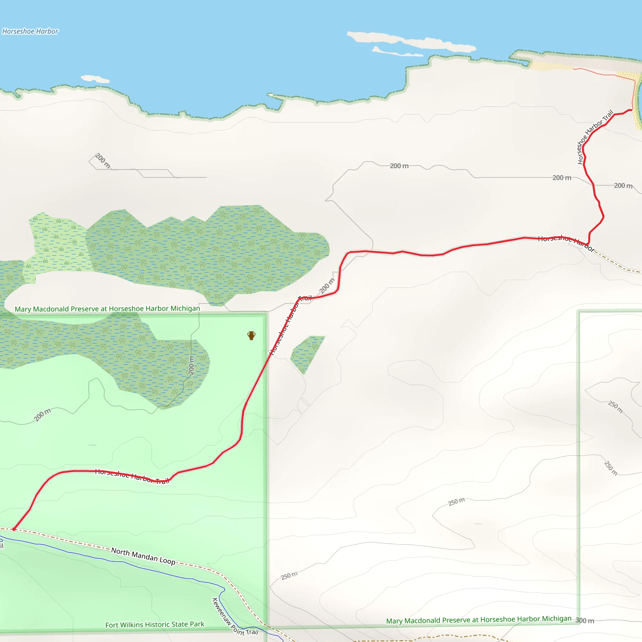 Horseshoe Harbor Trail mobile static map