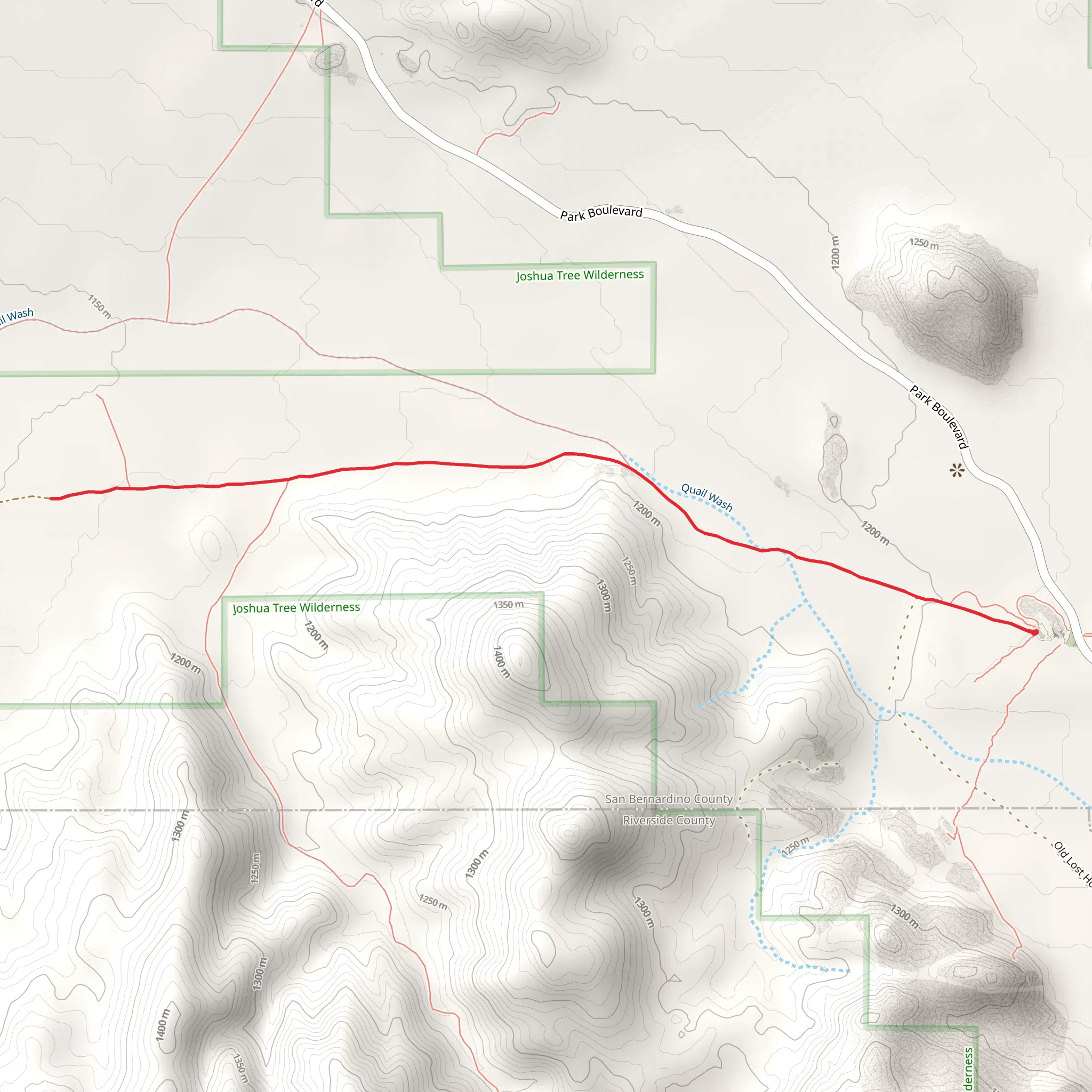 Quail Springs Trail mobile static map