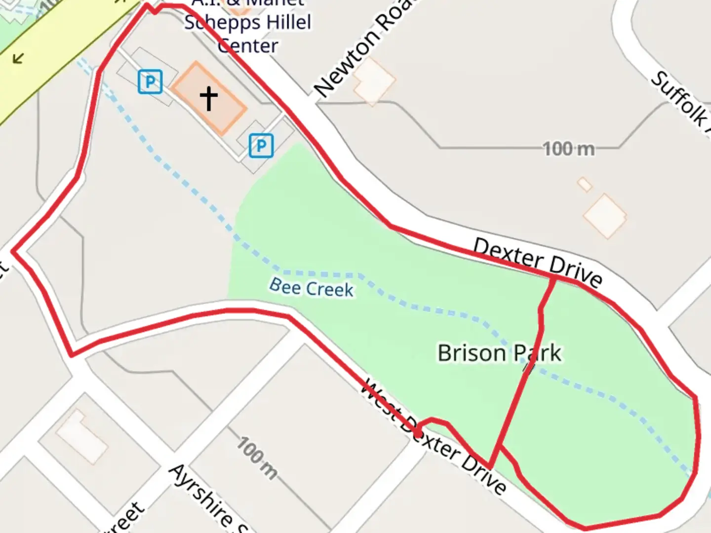 An image depicting the trail Brison Park Loop and its surrounding area.