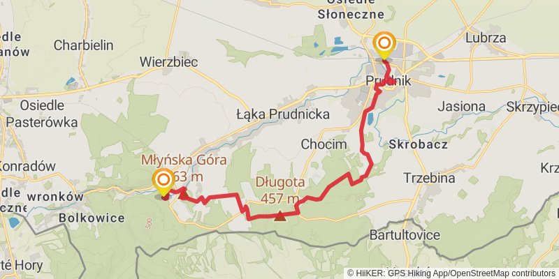 Main Sudety Trail stage 25 Map