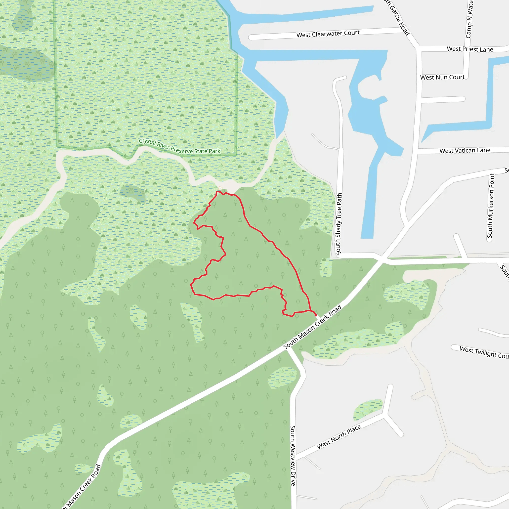 Lastinger Tower Loop Trail mobile static map