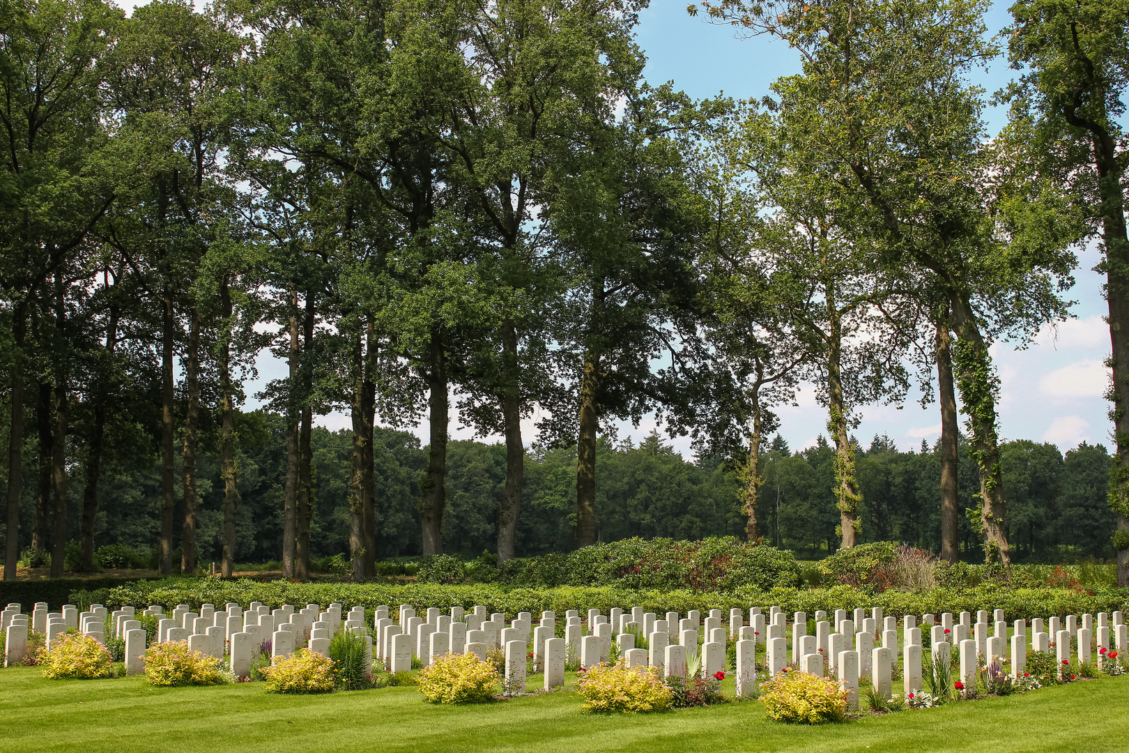 An image depicting the trail Arnhem Oosterbeek War Cemetery and Oorsprong Loop and its surrounding area.