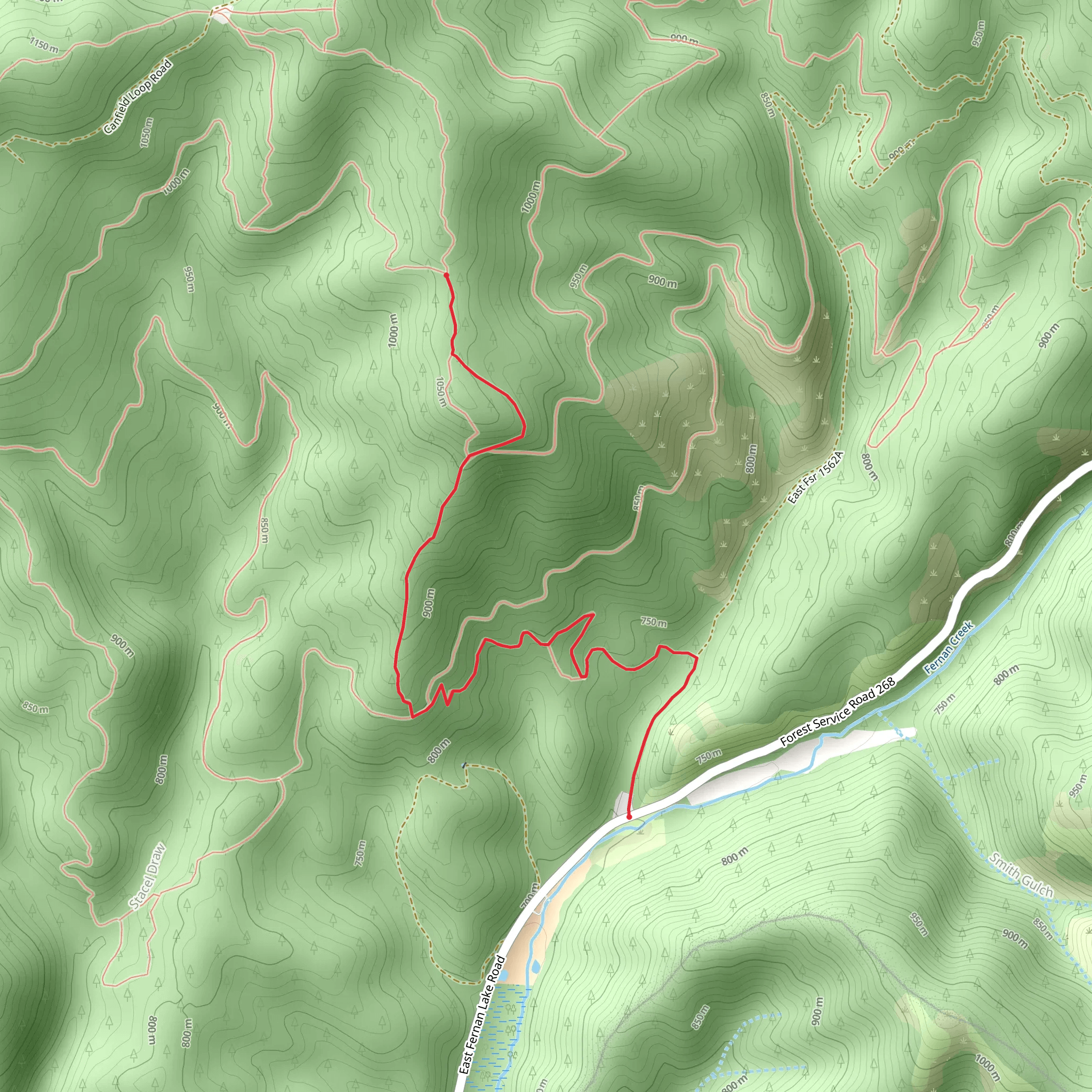 Trail 10 - Forest Service Road 268 mobile static map