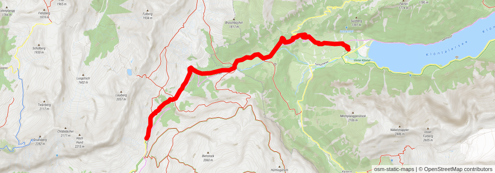Pragelpass Trail stage 2 Map