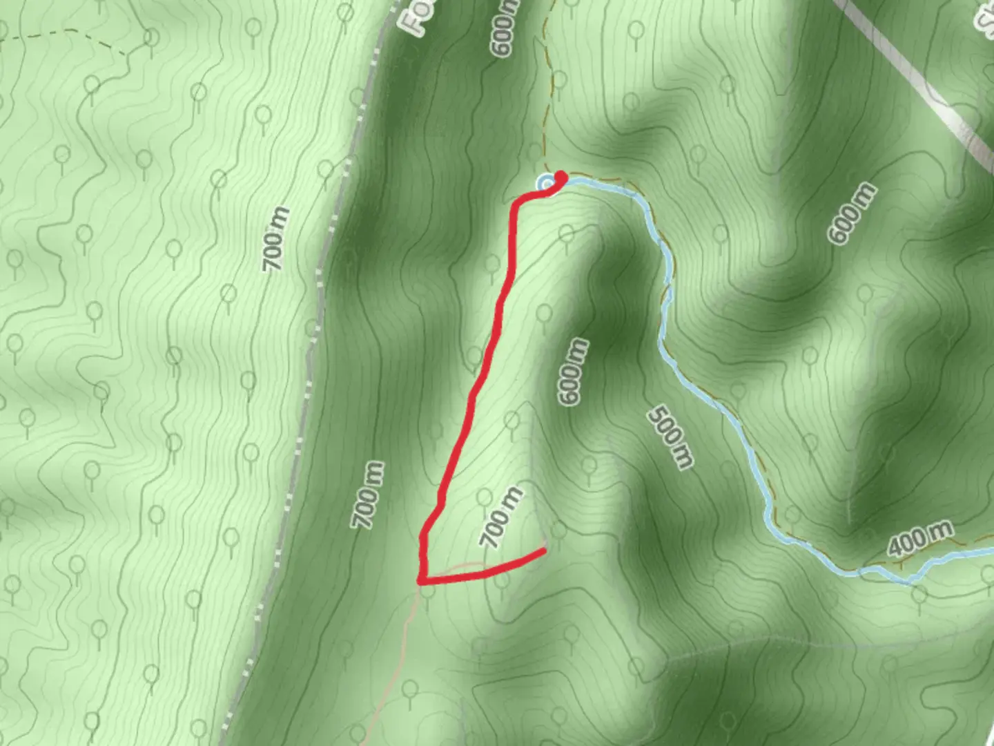 An image depicting the trail Pitt Springs Lookout via Massanutten South Trail and its surrounding area.