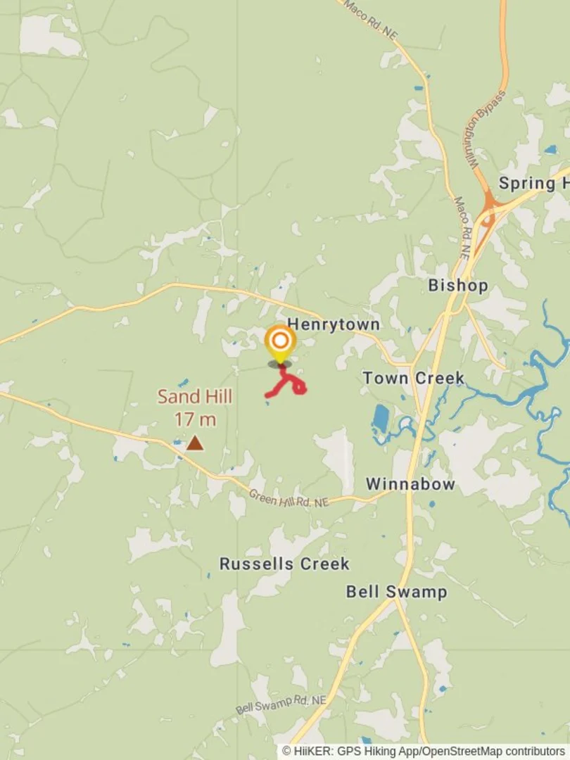 An image depicting the trail Dogwood and Loblolly Loop and its surrounding area.
