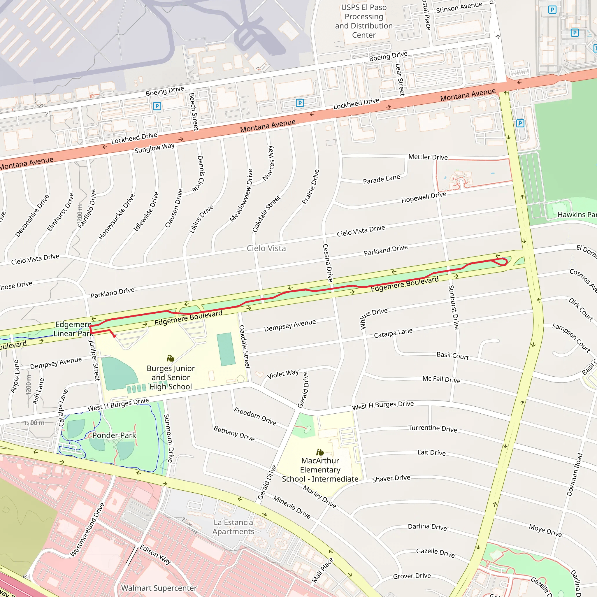 Edgemere Linear Park mobile static map