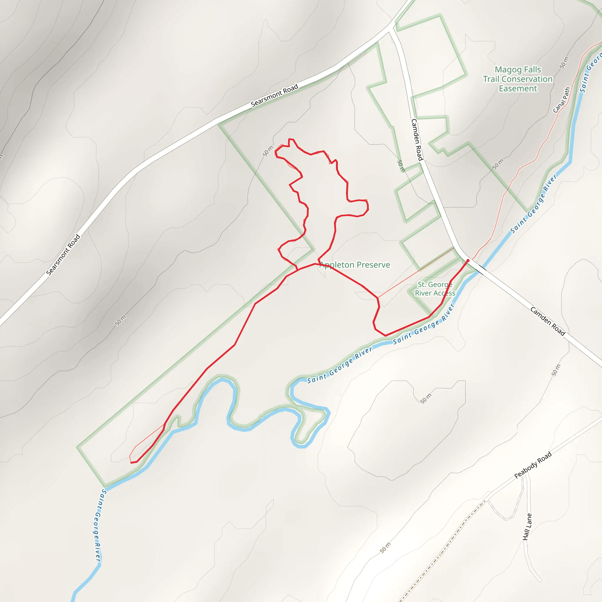 St George River from Camden Road mobile static map