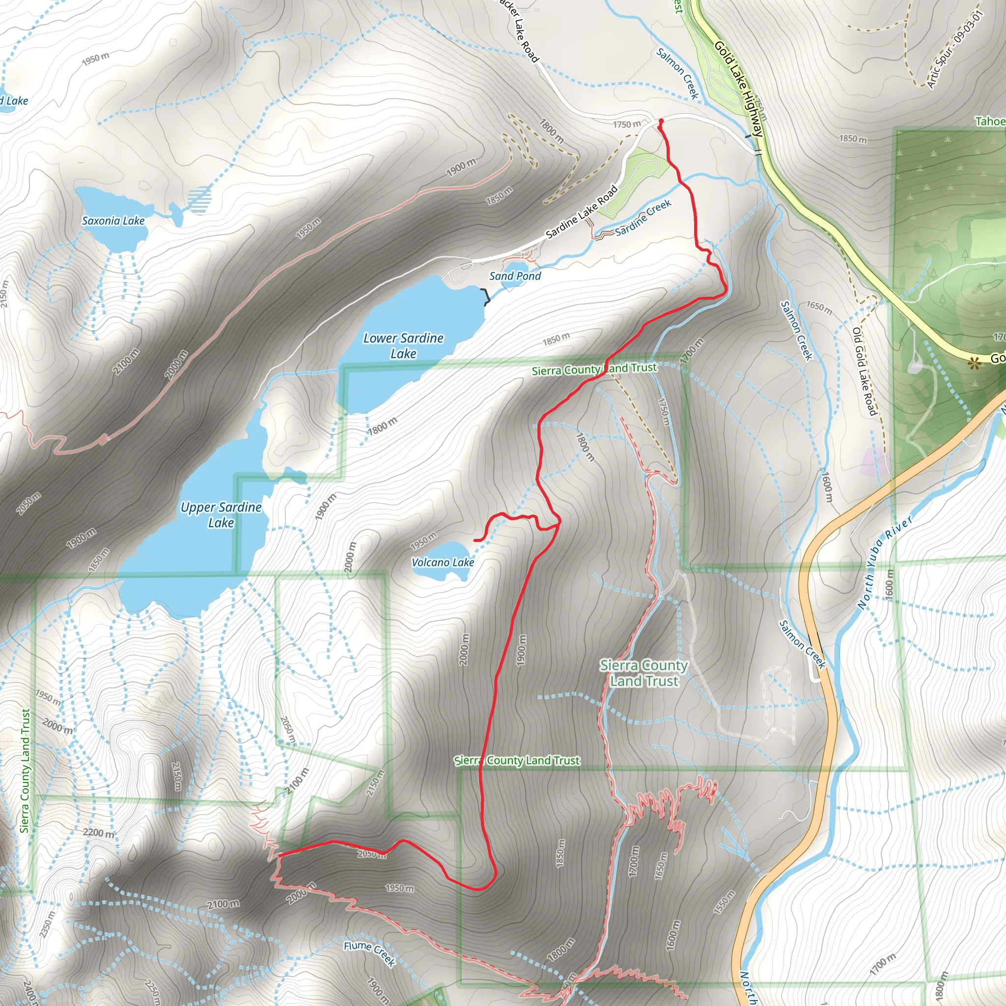 Volcano Lake Trail mobile static map