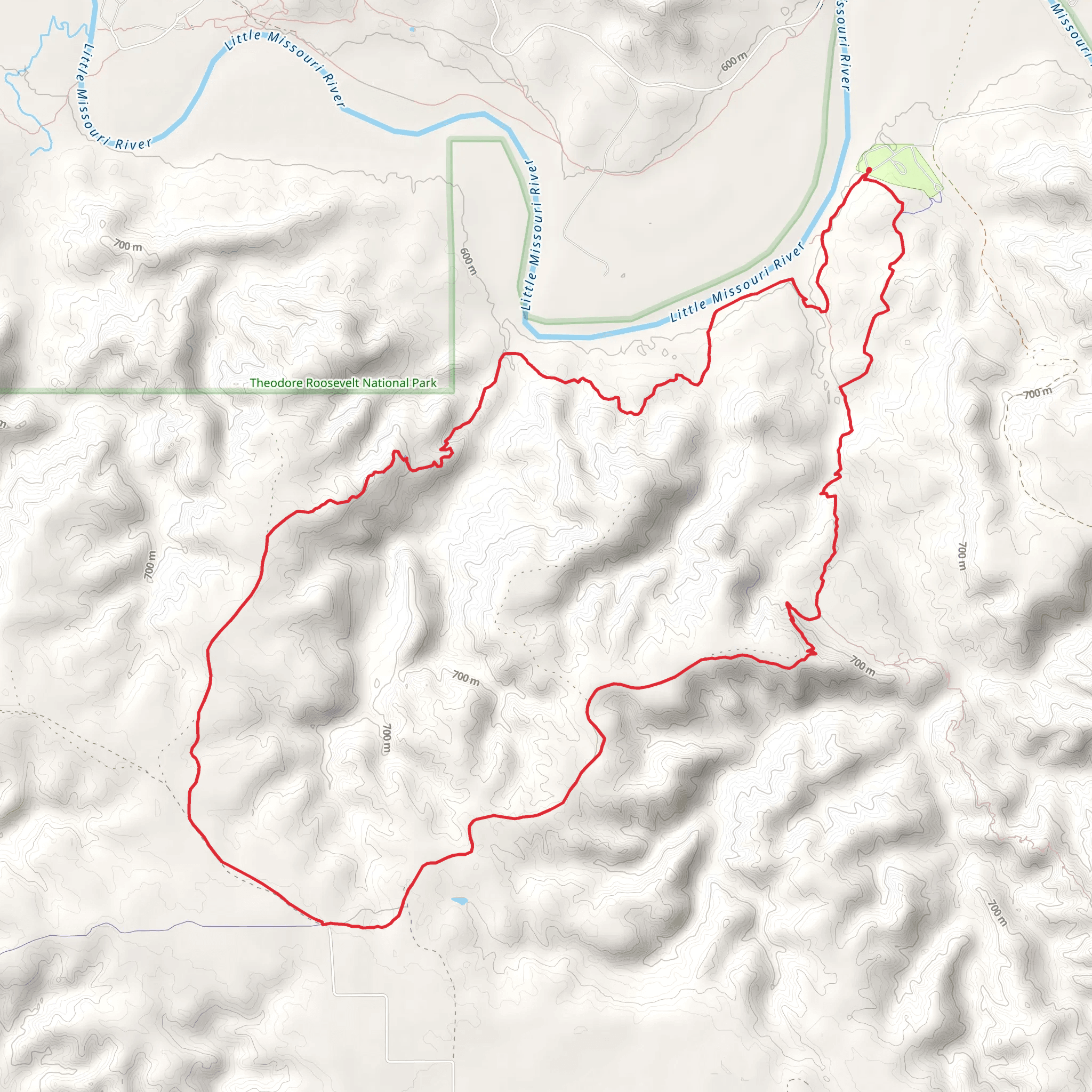 Long X and Maah Daah Hey Loop Trail mobile static map