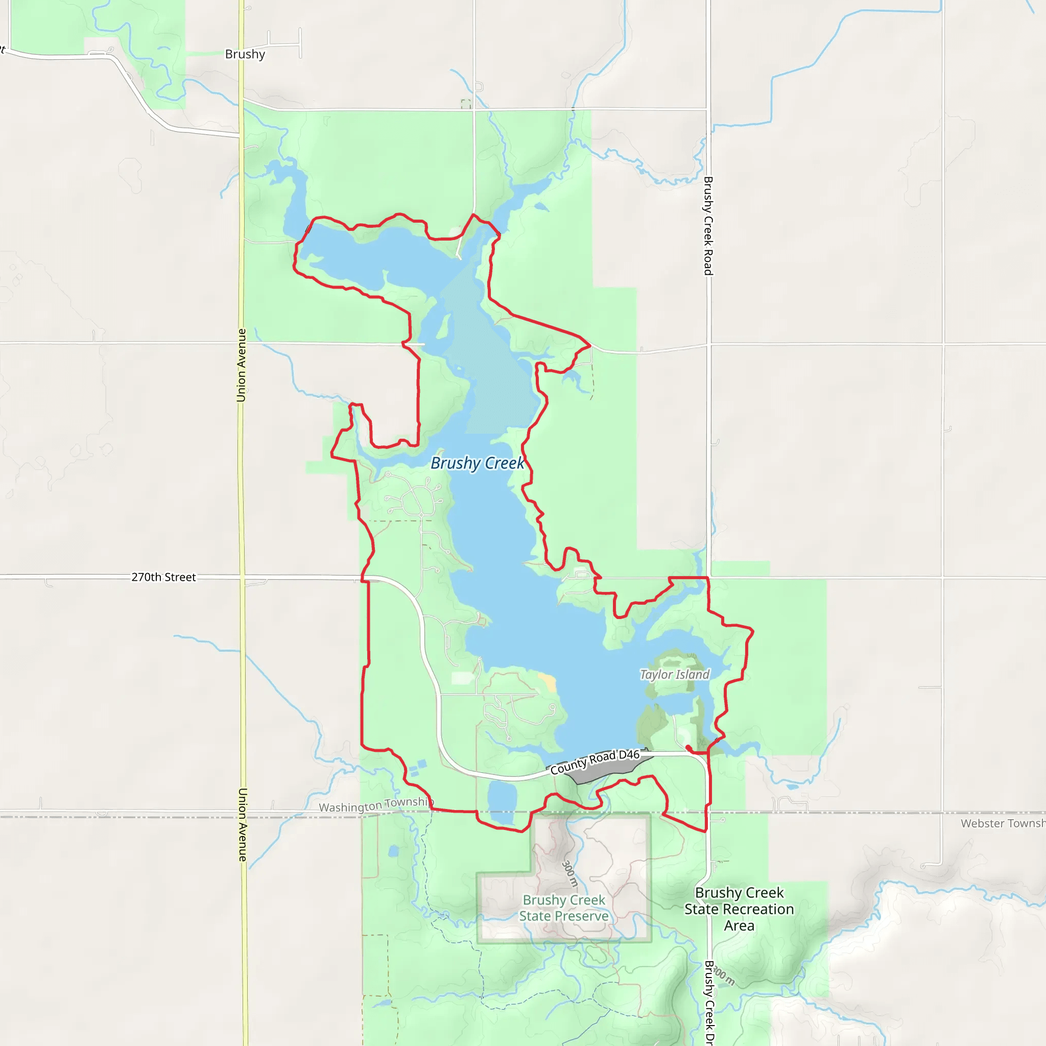 Brushy Creek Loop mobile static map
