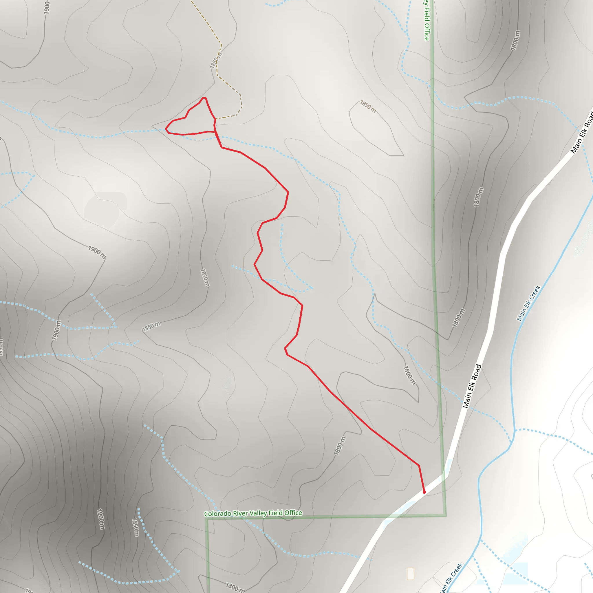 Main Elk Creek Road Walk - Northwest mobile static map