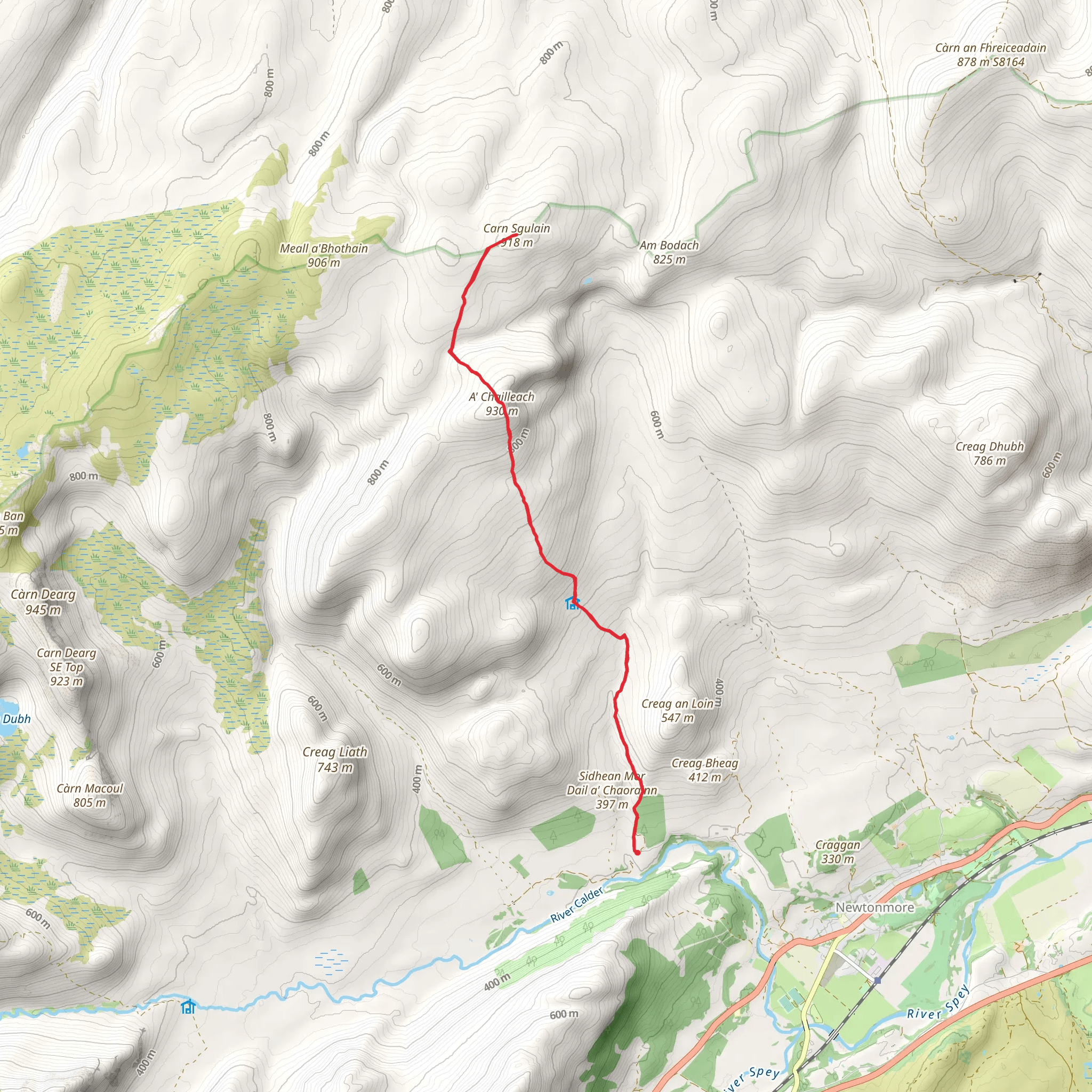 Càrn Sgulain mobile static map