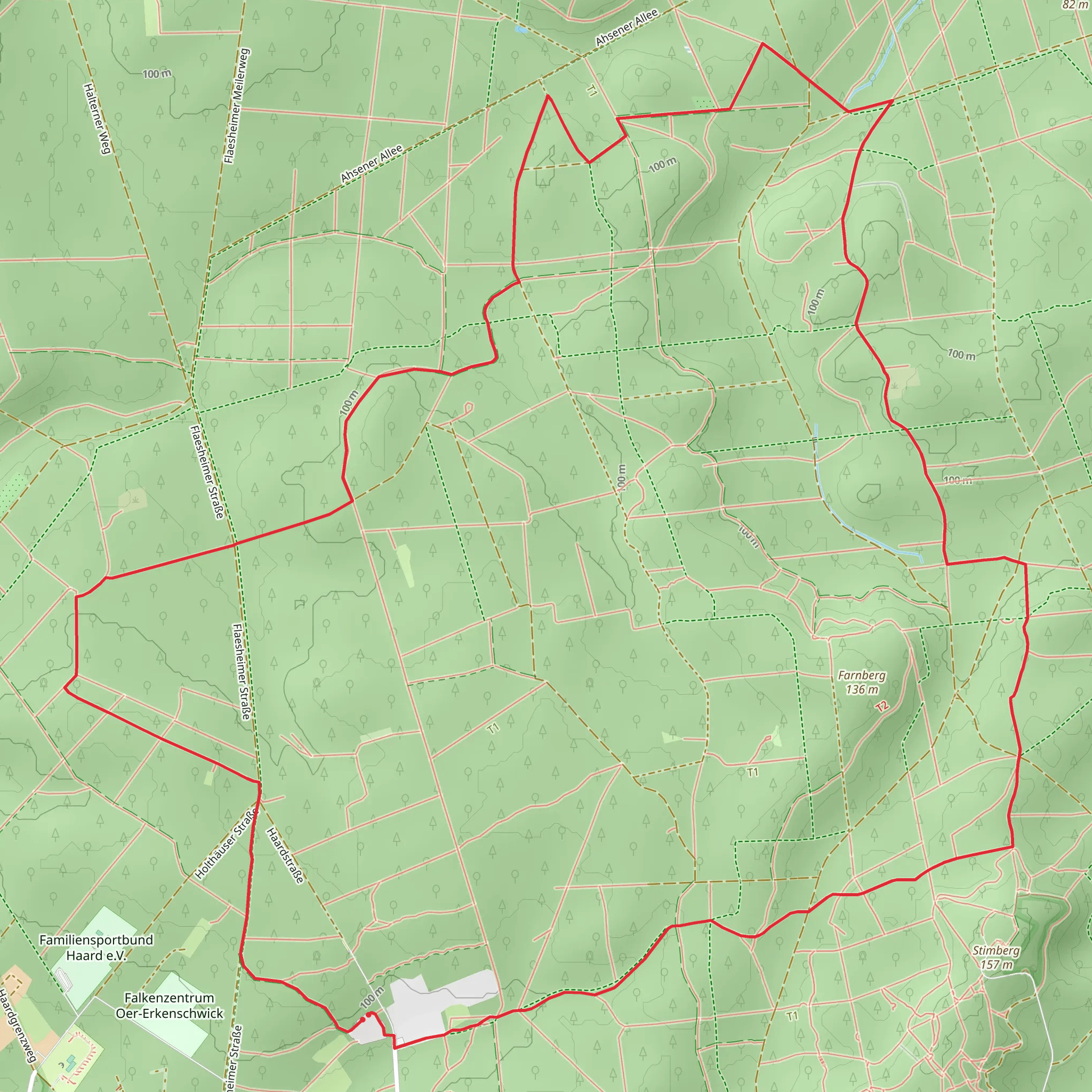 Mutter Wehner Rundweg and Hohe Mark Steig Loop mobile static map