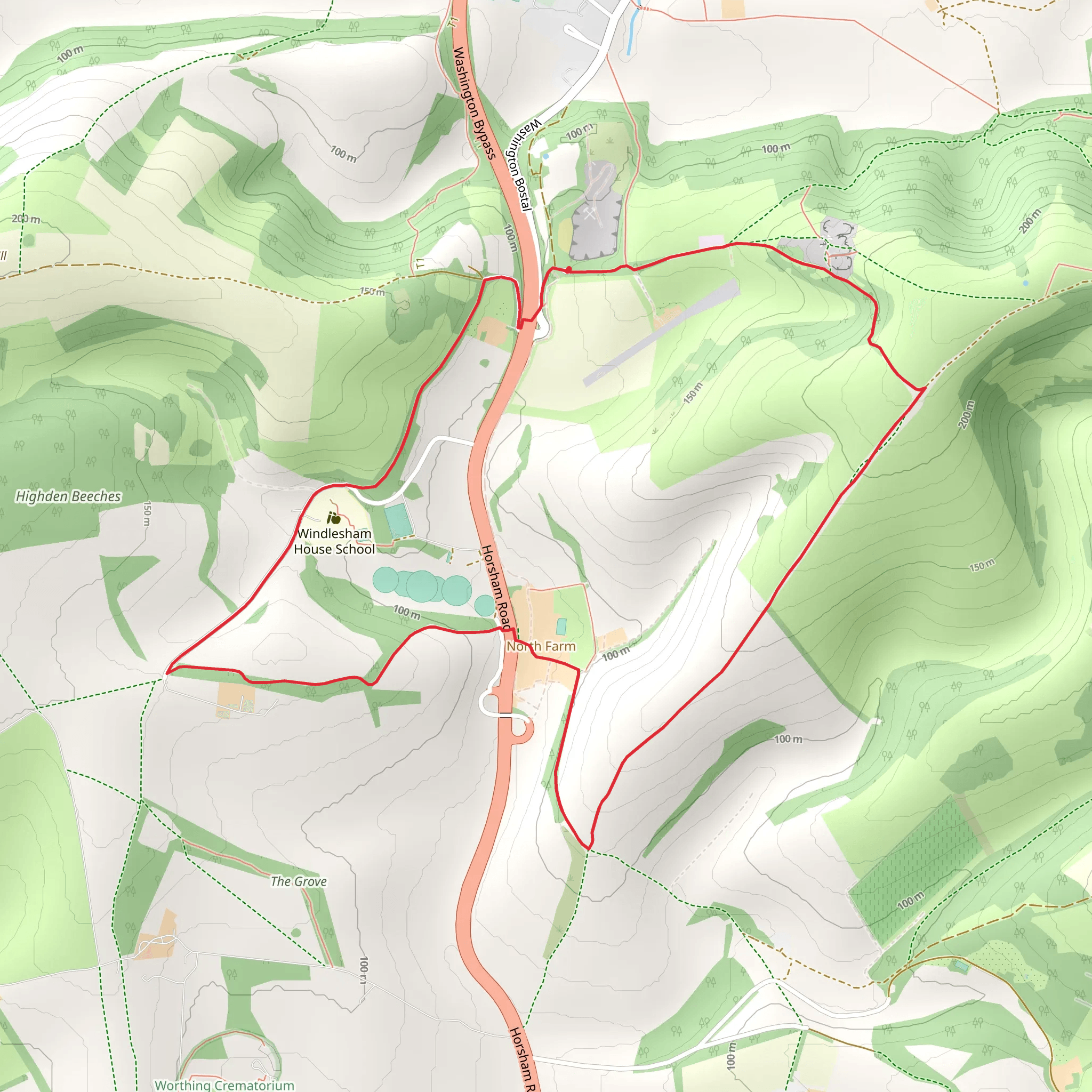 Washington Country Park Loop mobile static map