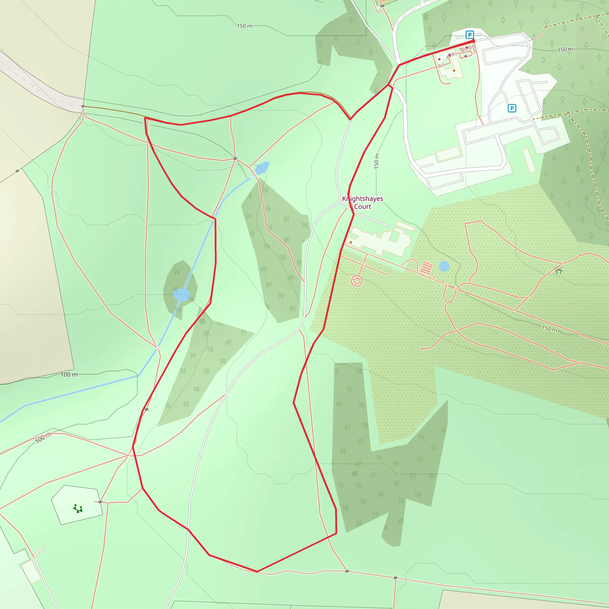 Knightshayes Veteran and Champion Tree Walk mobile static map