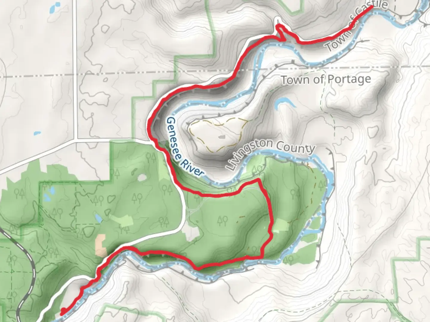 An image depicting the trail Gorge Trail and its surrounding area.