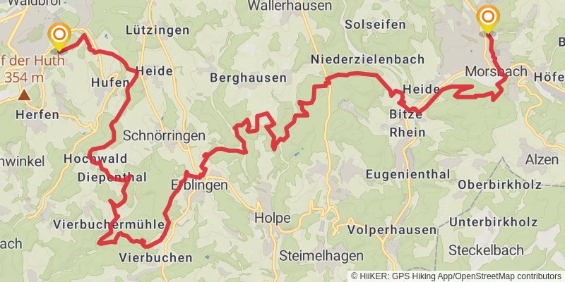 Bergischer Panoramasteig stage 11 Map