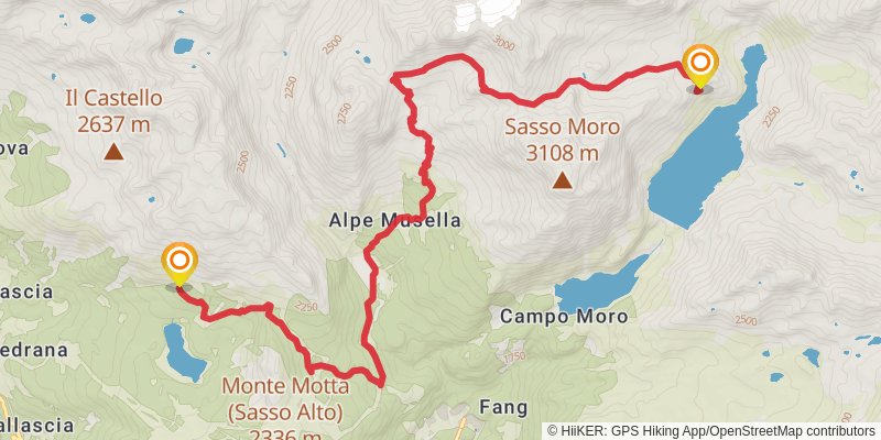 Alta Via Valmalenco stage 4 Map