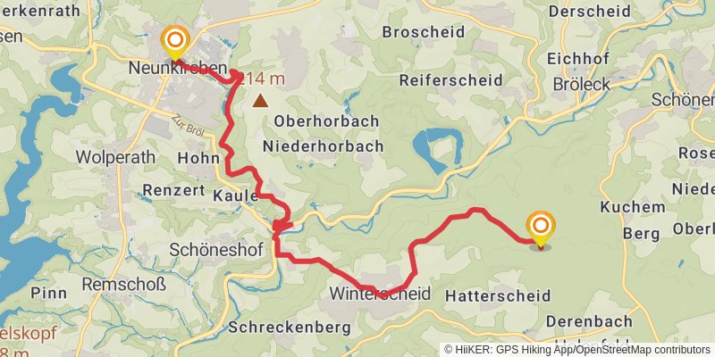 Kölner Weg stage 3 Map