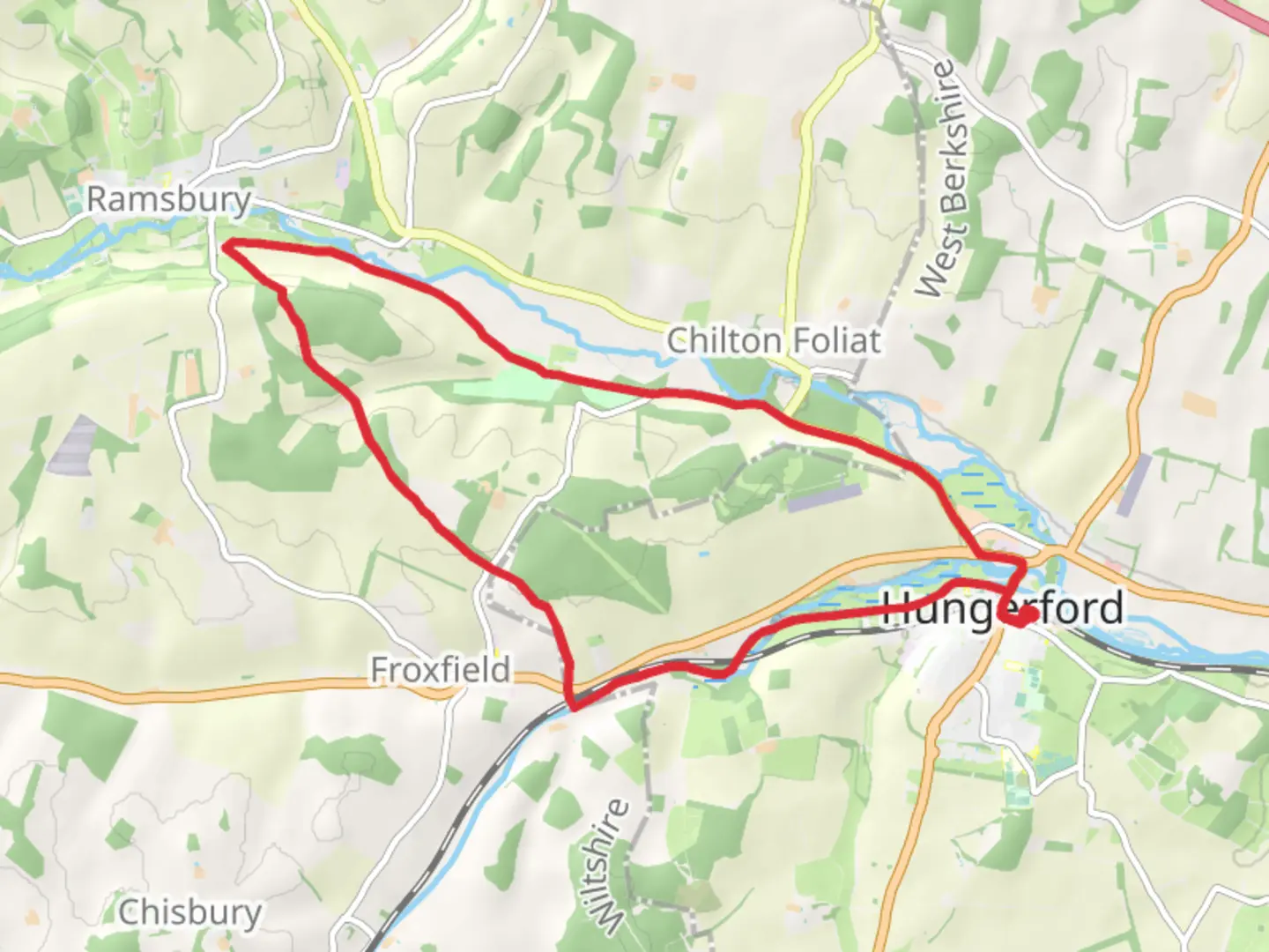 An image depicting the trail Hungerford Circular Walk and its surrounding area.