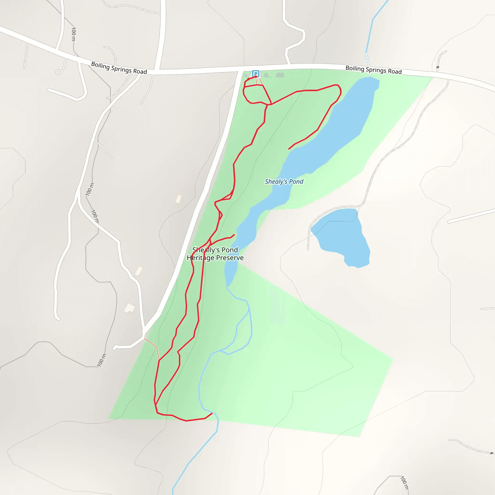 Sheally's Pond Heritage Preserve mobile static map