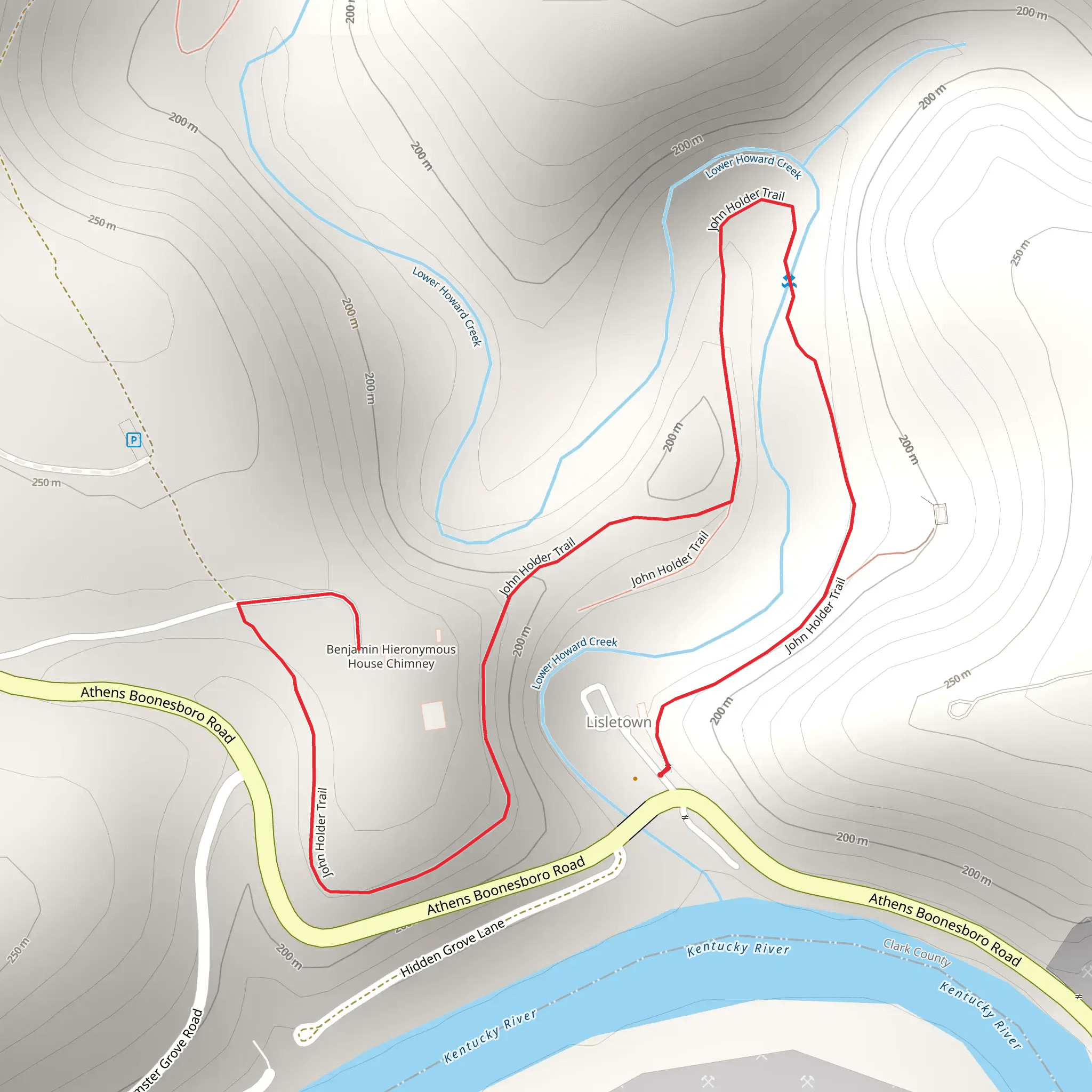John Holder Trail mobile static map