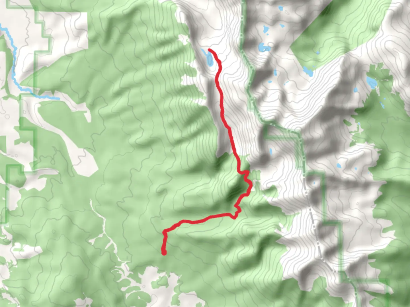 An image depicting the trail Kelly Lake via Hidden Valley Trail and its surrounding area.
