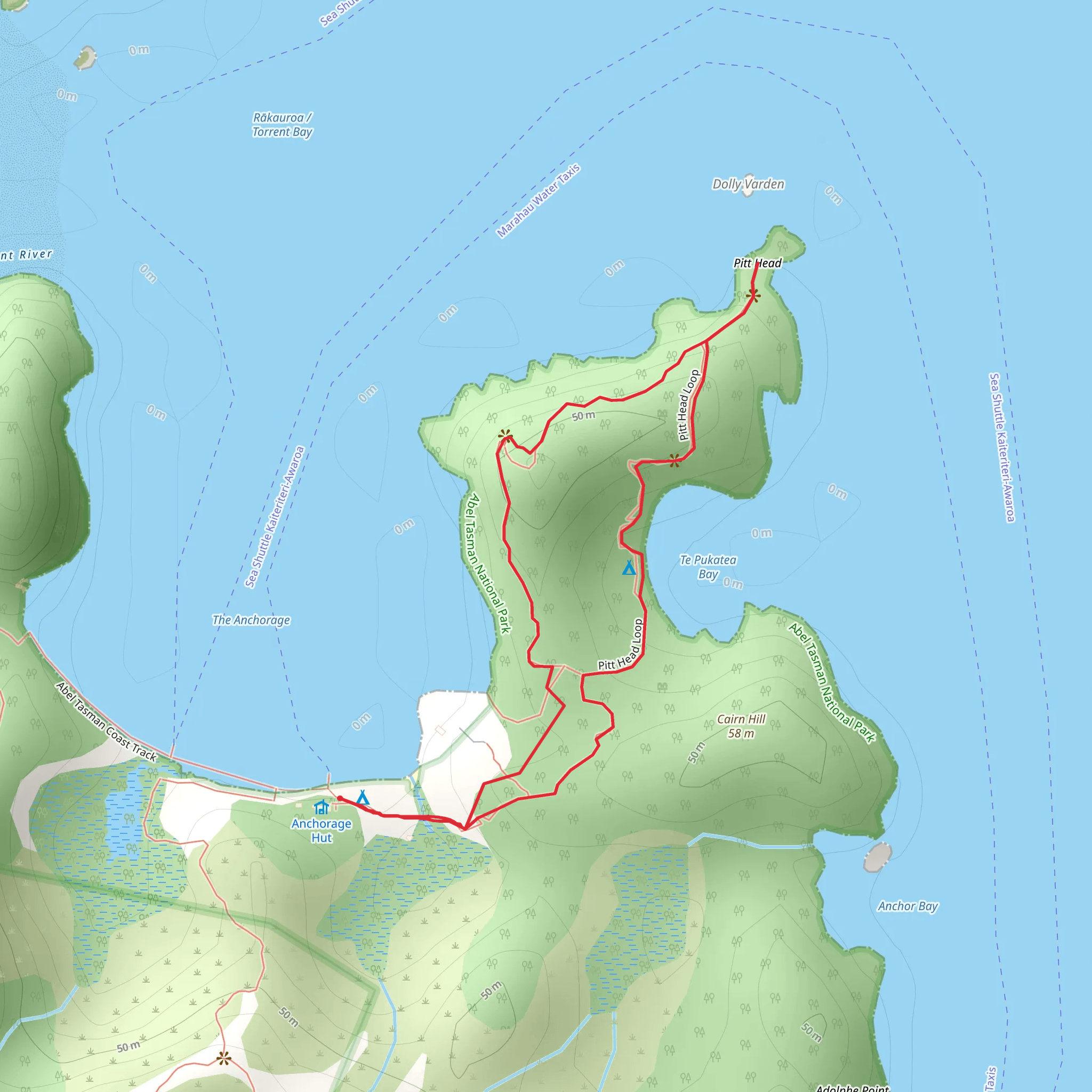 Pitt Head Loop mobile static map