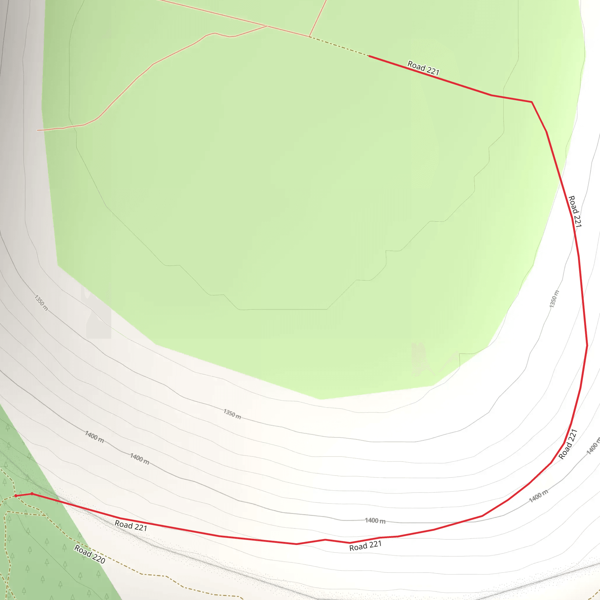 Road 221 Trail mobile static map