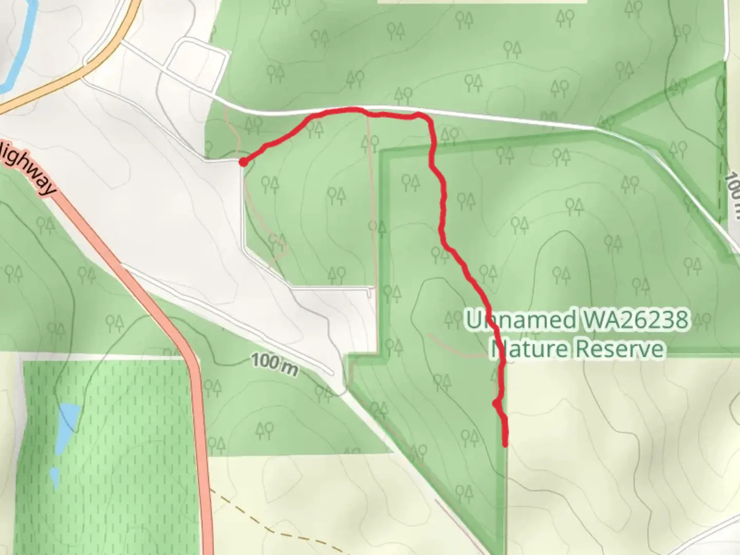 An image depicting the trail Sandhills Track and its surrounding area.