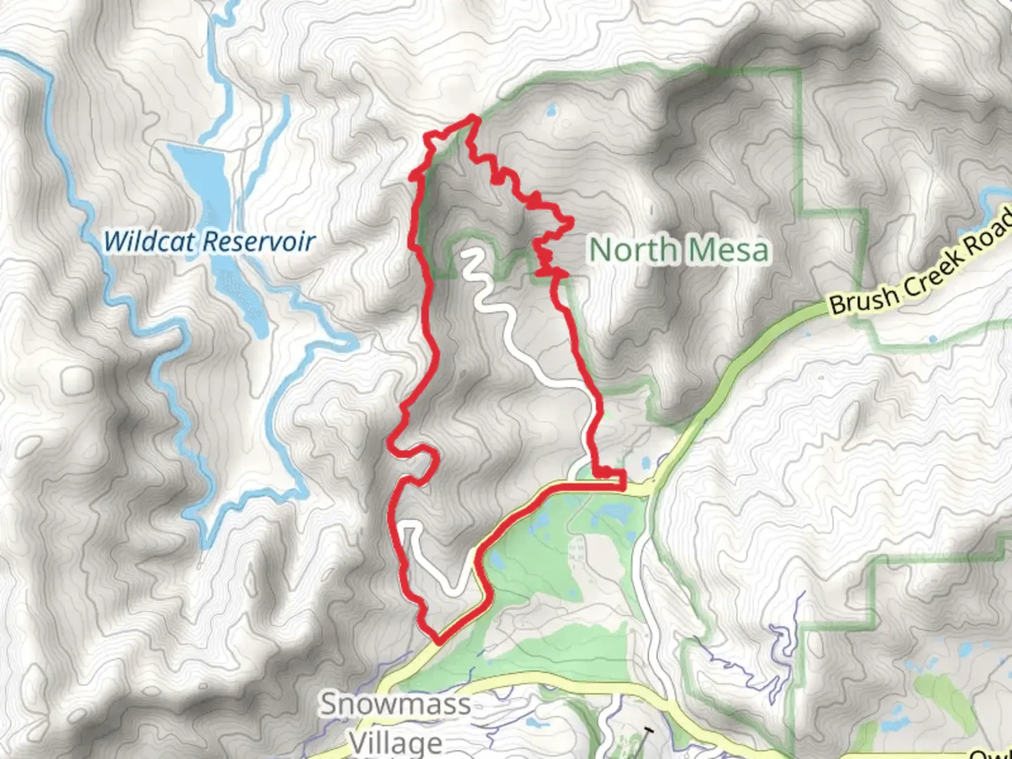 An image depicting the trail Rim Trail North Loop and its surrounding area.
