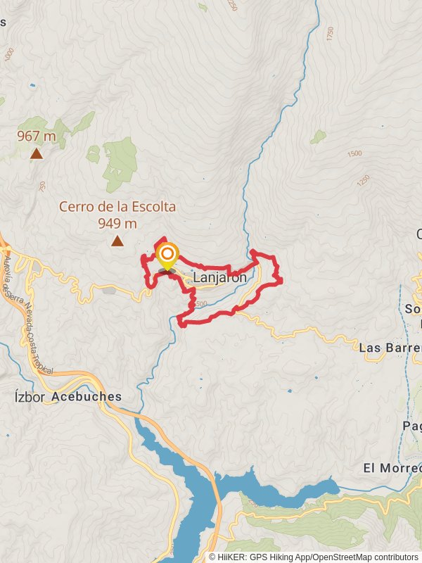 Lanjaron Circular PR A 345 mobile static map