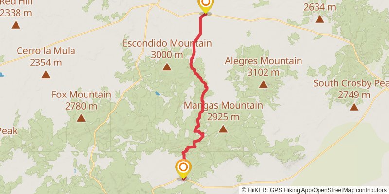 Continental Divide Trail stage 5 Map