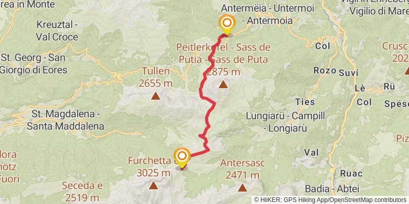 Dream Path - Traumpfad - Munich to Venice stage 18 Map