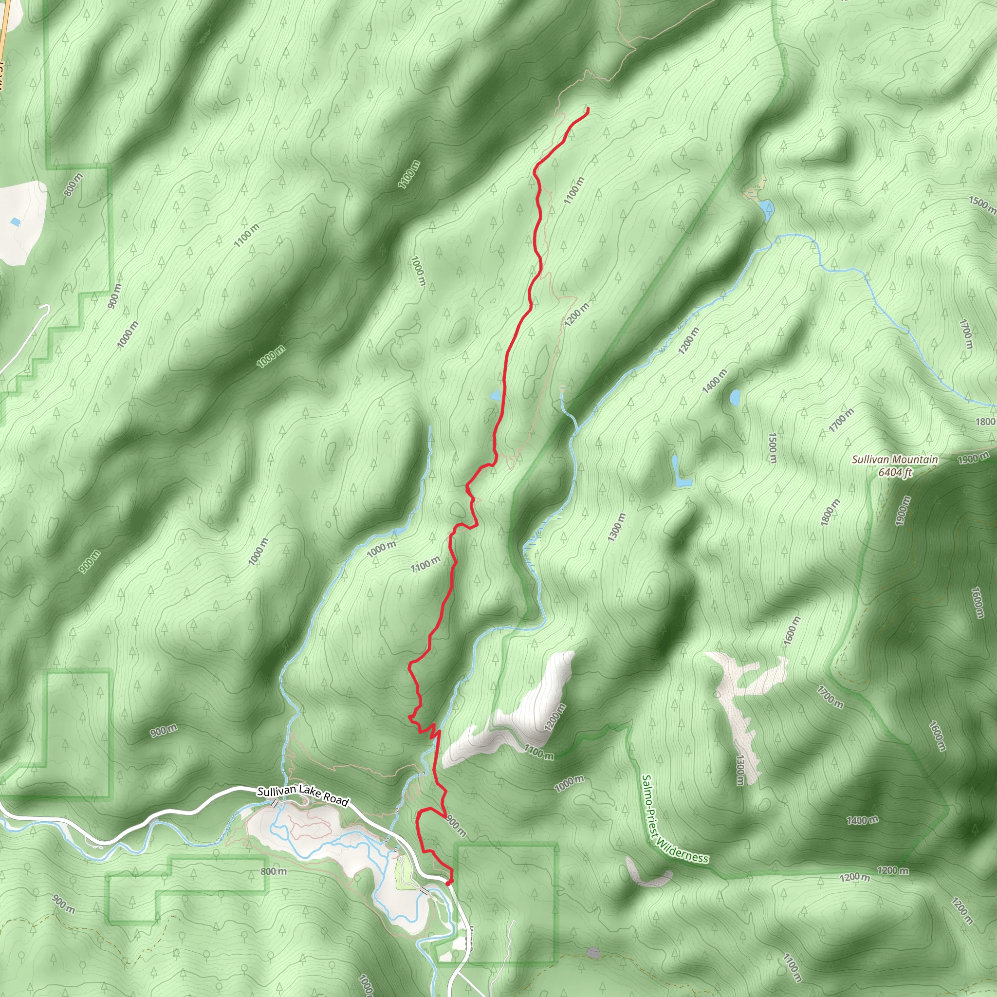 Pacific Northwest Trail - Sullivan Lake Road mobile static map