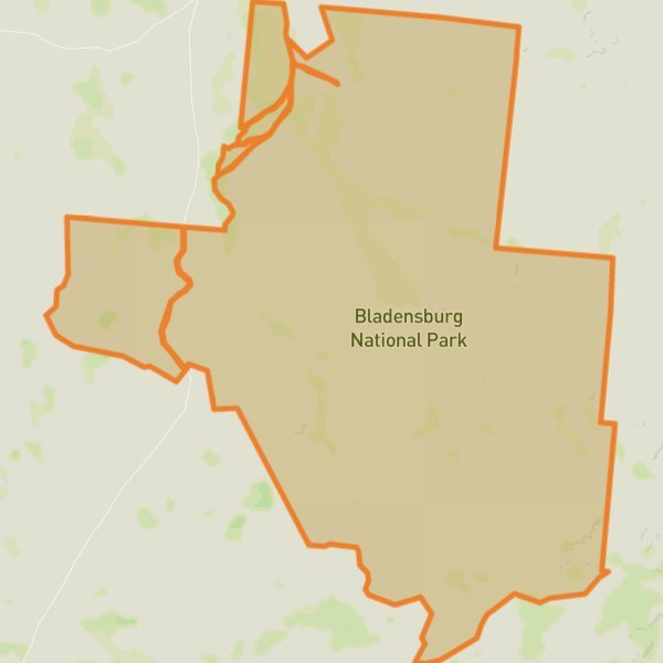 Bladensburg National Park mobile static map