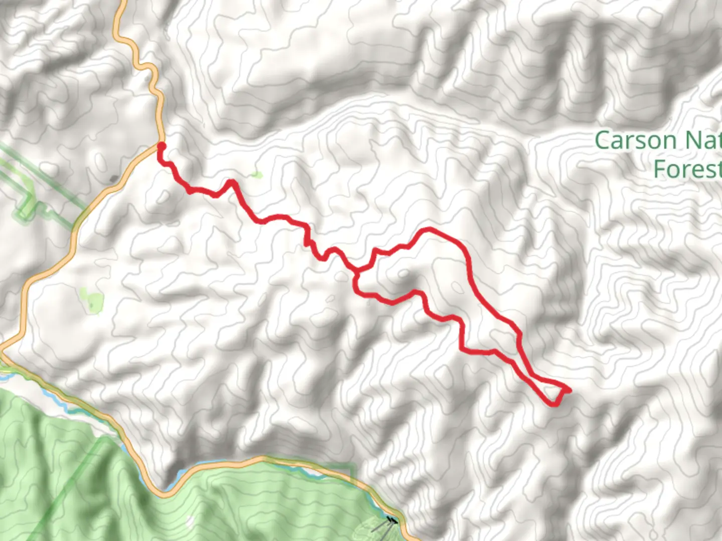 An image depicting the trail Gallegos Peak Loop and its surrounding area.