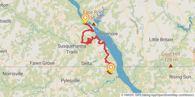 Mason - Dixon Trail stage 9 Map