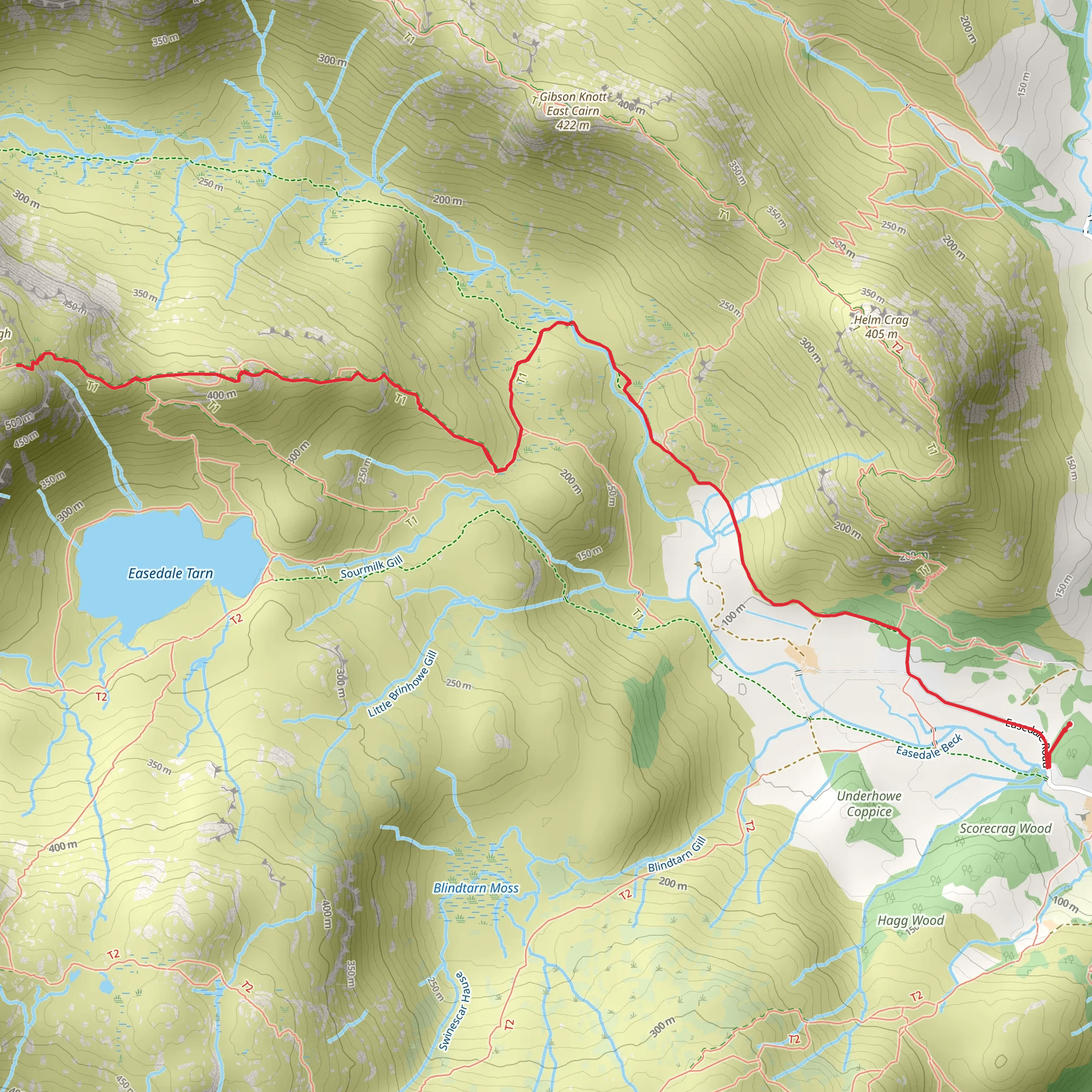 Tarn Crag - Easedale mobile static map